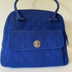 Beautiful brilliant blue Vera Bradley handbag.